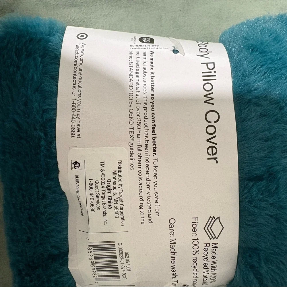 Target Teal Plush Pillow Cover